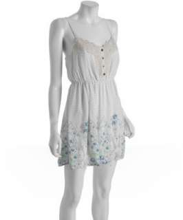 Free People white polka dot floral cinched garden dress   up 