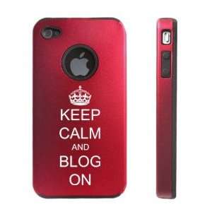  Apple iPhone 4 4S 4G Red D1705 Aluminum & Silicone Case 