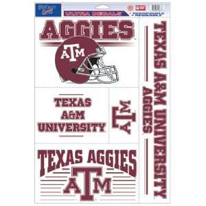  Texas A&M Aggies Static Cling Decal Sheet *SALE* Sports 