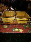 Temptations Country Lace Set/2 Mustard Color Loaf Pans in Wire/Wicker 