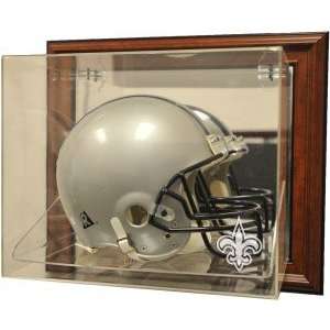  New Orleans Saints Helmet Case Up Display, Brown Sports 