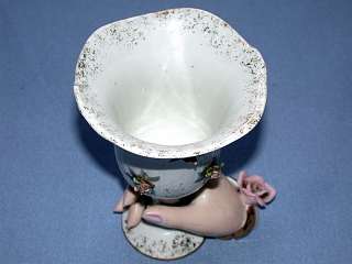   is for a Lovely Unique Lefton China Hand Holding Vase Figurine