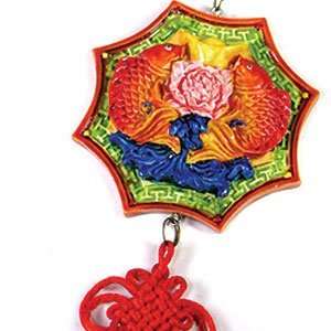 Prosperous Double Fish Tassel   18  Feng Shui Fish for Wealth Luck and 