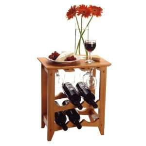  Winsome Wine Rack holds 6 Bottles with Glass Rack