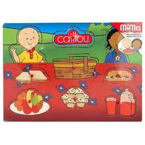  Caillou Food Wood Peg Puzzle Toys & Games