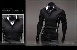 XL 2XL Mens Business Slim Fit Stylish Long Sleeve Shirts Casual 3 