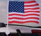 LOT of 10 AMERICAN CAR WINDOW FLAGS LARGE 16 X 12 WITH 17 1/2 POLE 
