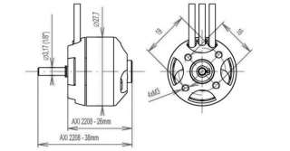 AXI Model Motors Silver Line 2208/26 RC Hobby Outrunner Brushless 