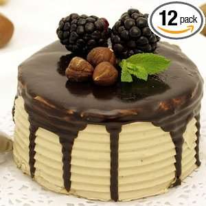 DessertHub   12 (4 oz.) Chocolate Ribbon Mousse Cakes