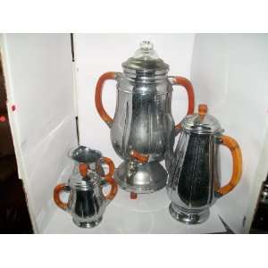  Vintage Chrome Coffee Set 