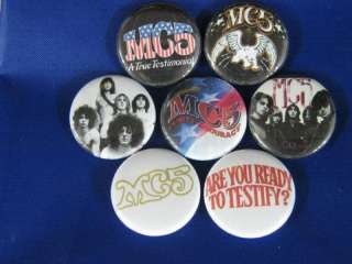 THE MC5 1in buttons badges ROCK N ROLL PANTHERS DETROIT  