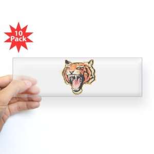  Bumper Sticker Clear (10 Pack) Wild Tiger 