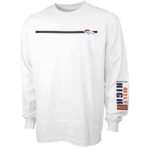 Denver Broncos White Depth Chart Long Sleeve T shirt 