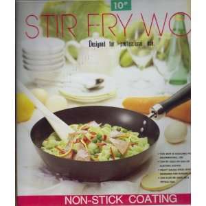  Professional 10 Stir Fry Wok with Spatula & Spoon 