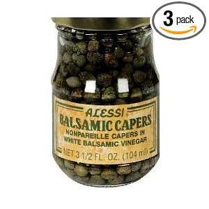 Alessi Capers in Wht Balsm Vngr, 3.50 Oz Grocery & Gourmet Food