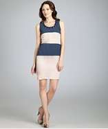 See By Chloe pale blue and soft pink striped cotton shift dress style 