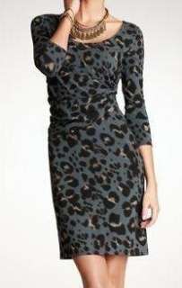 NWT NEW $118 Ann Taylor Abstract print 3/4 sleeves Dress Sz M  