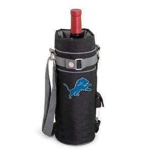  Detroit Lions Single Bottle Wine Sack (Black) Sports 