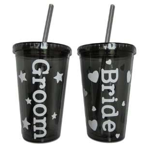  Personalized Acrylic Cups (Bride Groom)