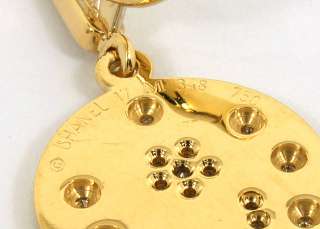   CHANEL 18K SOLID GOLD & SPARKLING DIAMONDS LADIES DANGLE EARRINGS