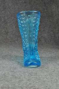 Fenton Blue Glass Boot  