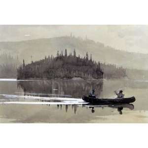  Oil Painting Two Men in a Canoe Winslow Homer Hand 