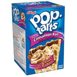 Pop Tarts, (Semi Frosted) Cinnamon Roll, 8 Count Tarts (Pack of 12 