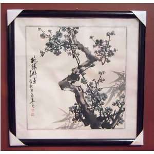  Framed water color brush painting   hand painted