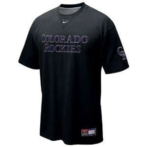  Rockies Black Tackle Twill Wordmark T shirt