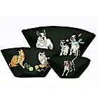 Cats and Dogs Embroidered Cosmetic 3 Piece Set