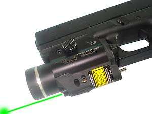 Tactical Flashlight & Green Laser Sight Combo Weaver Mount 4 Pistol 