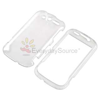 For HTC Mytouch 4G Black Clear Hard Case Privacy Film Charger Holder 