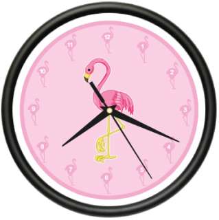 FLAMINGO Wall Clock pink flamingos kitchen decor gift  