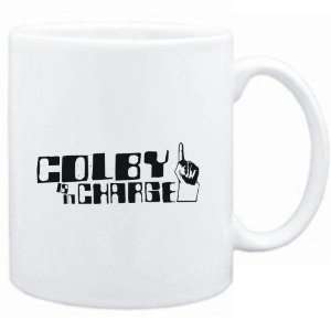  Mug White  Colby is in charge  Male Names Sports 