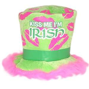  Kiss Me Im Irish Velvet Top Hat 