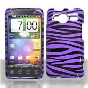  HTC EVO Shift 4G Purple/Black Zebra Hard Case Snap on 
