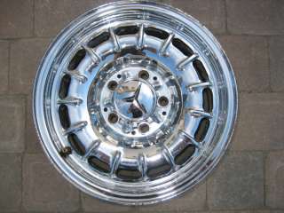 Mercedes W107 W116 W123 W108 W126 Chrome Bundt Wheel  