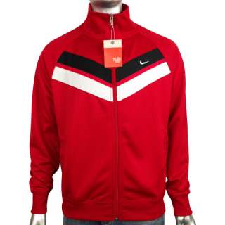 Mens Nike Retro Red Polyester Vintage Track Suit Top Sports Jacket 