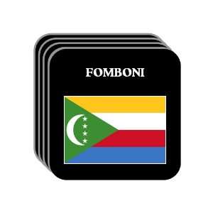  Comoros   FOMBONI Set of 4 Mini Mousepad Coasters 