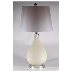  Contemporary White Glass Table Lamp