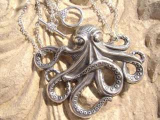 Double Chain Silver OCTOPUS Pendant Necklace HOT  