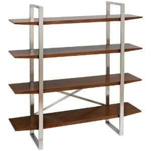    Breeze Series Stainless Steel and Bamboo Shelf
