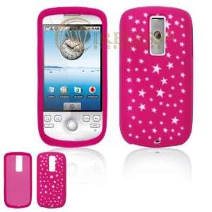  Hot Pink with White Stars Design Laser Cut Silicone Skin 