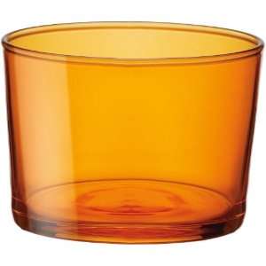  Bormioli Rocco Bodega Orange Glass Mini Tumbler, Set of 4 