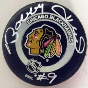  Bobby Hull Autographed Chicago Blackhawks Puck Sports 