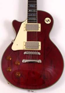 AL 3000 Wine Red Spalt Left Handed Electric Guitar w/EGC300 Hard Shall 