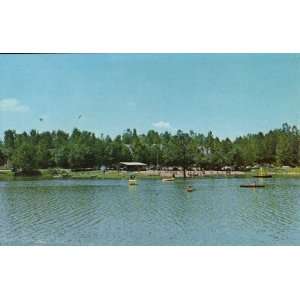  Lake at Fowler Park Vigo Indiana Post Card 60s 