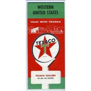  Texaco Western United States Tour Map Gousha 1958 