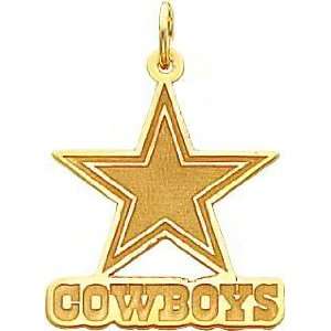  14K Gold NFL Dallas Cowboys Star Logo Charm Sports 