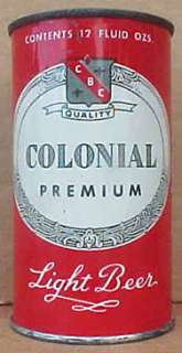 COLONIAL BEER, Flat Top Can, Hammonton, NEW JERSEY 1956  